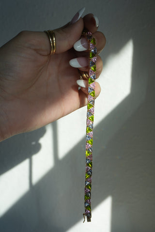 CANDY COATED VERMEIL TENNIS BRACELET