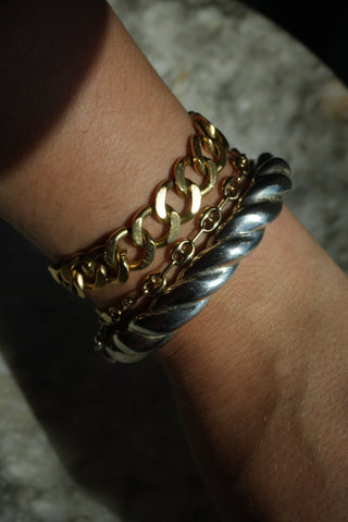 Croissant Crueller - Sterling Oversized Twist Bangle
