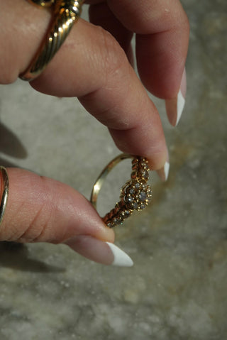 14k HONEYCOMB CHOCOLATE DIAMOND RING
