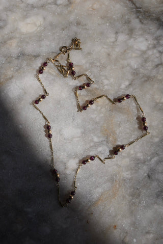 JELLY GARNET ANTIQUE CHAIN