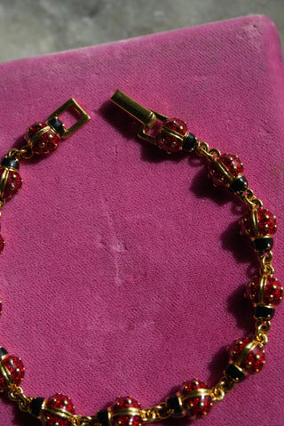 Little Bugs - Goldtone Ladybug Bracelet