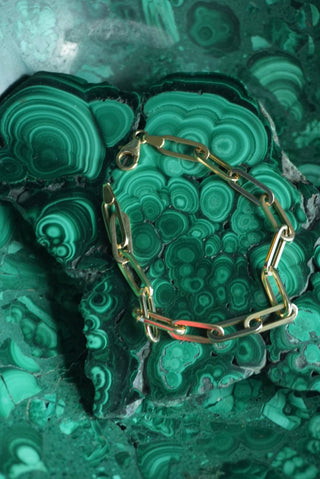 14K PAPERCLIP BRACELET