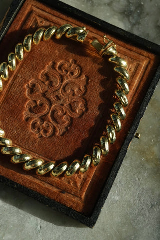 14k Disco Croissant Bracelet