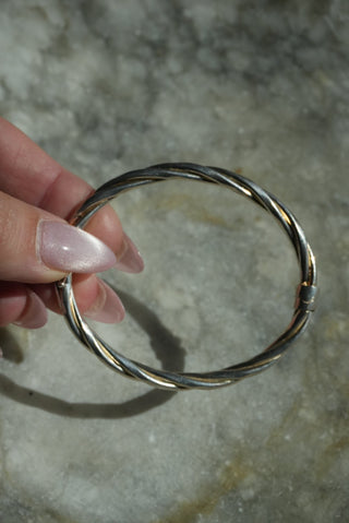 Hand Spun - Sterling Twist Bangle Bracelet