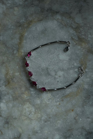 Ruby Pixie - Sterling Gemstone Bracelet