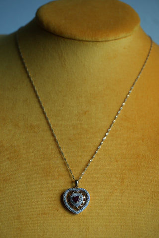 RUBY HEART NECKLACE