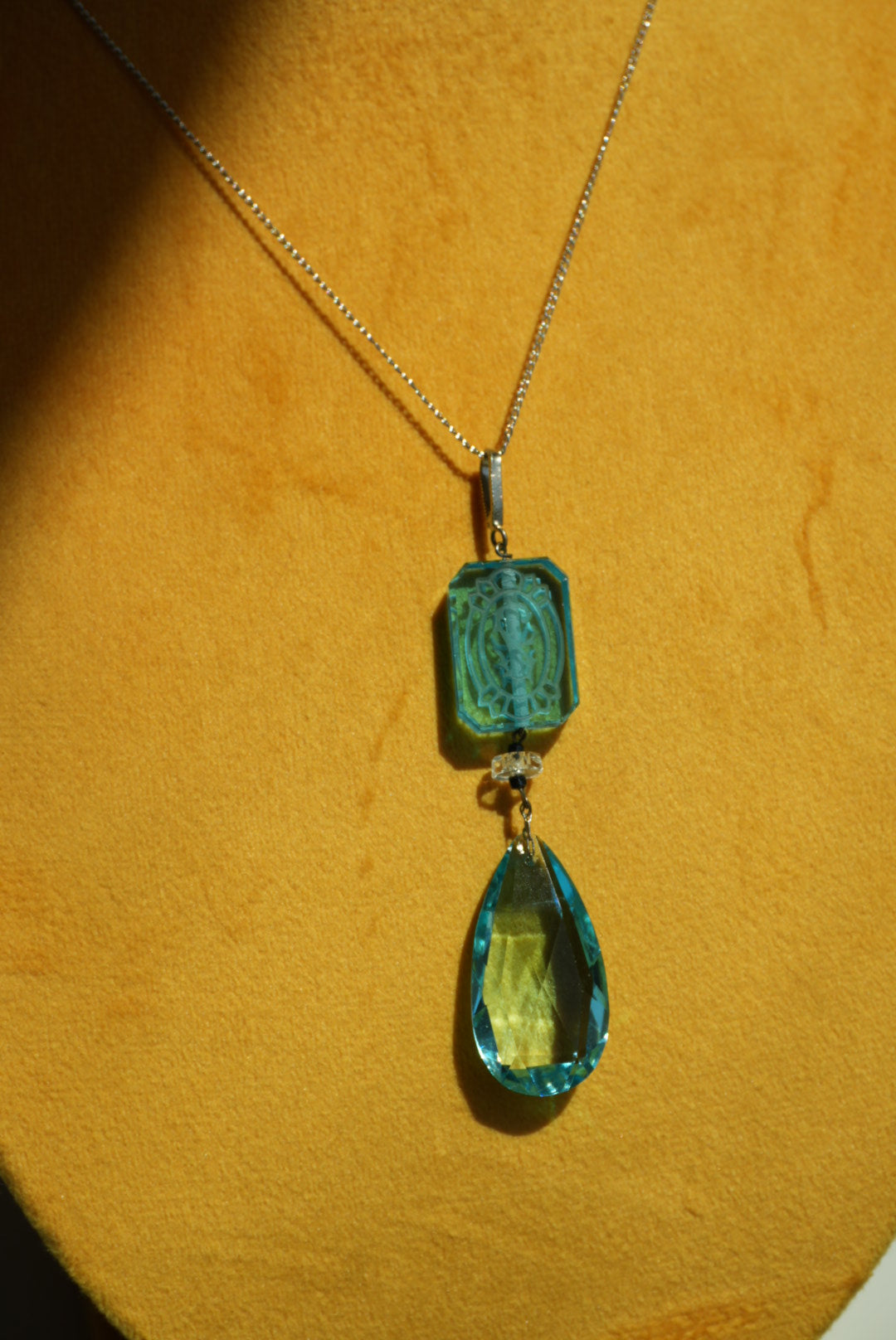 CZECH GLASS BABY BLUE DROPS