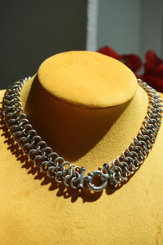STERLING SILVER BLACK ONYX CHOKER