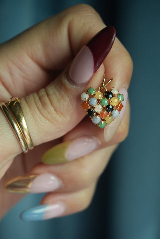 14K JADE PUSH PIN HEART