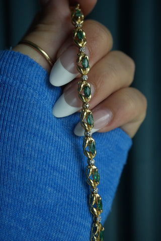 14K EMERALD BRACELET