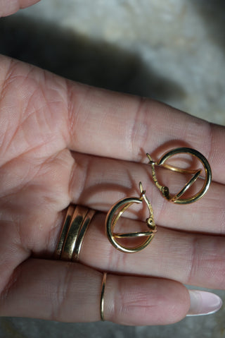 GOLD ORBS EARRINGS 14k