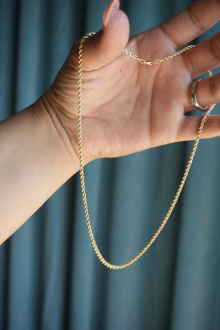 14K ROPE CHAIN 16 INCHES