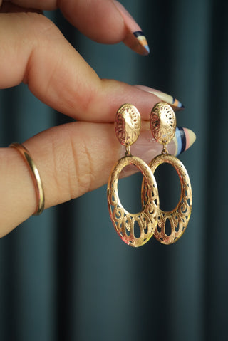 14K FILIGREE DROP EARRINGS