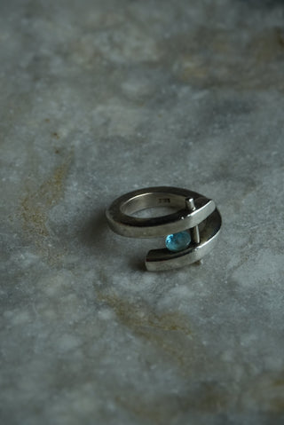 Wave Runner - Sterling Bypass Ring Size 8