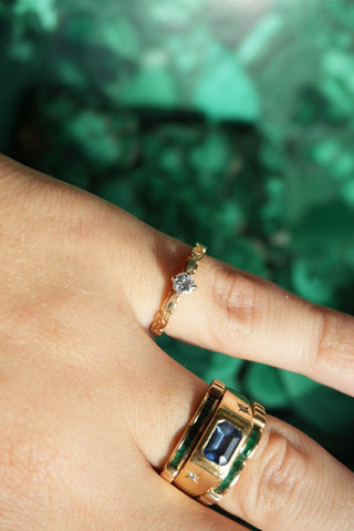 14K DIAMOND PINKY RING