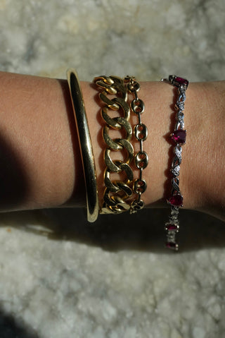 My Valentine - Sterling Ruby Heart Bracelet