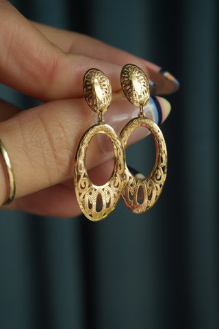 14K FILIGREE DROP EARRINGS