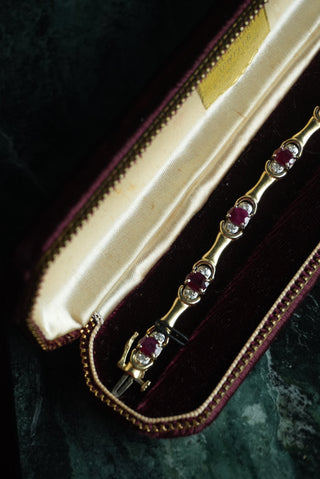 14k Ruby & Diamond Bracelet