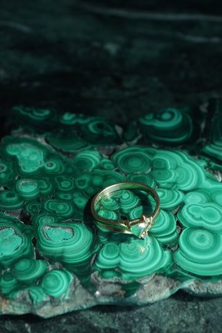 10K EMERALD & DIAMOND RING