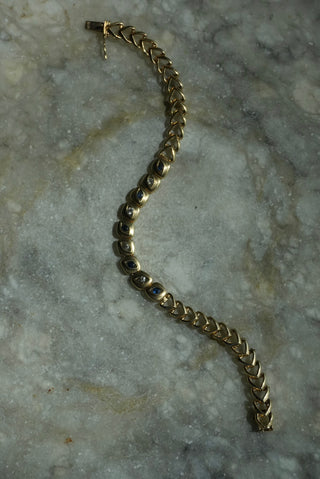 14K SAPPHIRE & DIAMOND BRACELET
