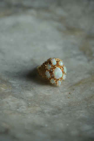 14K OPAL CENTER STAGE RING