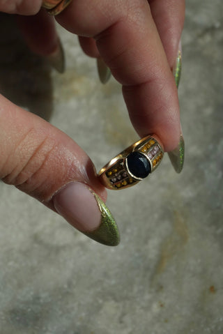 14k Sapphire Trio Ring