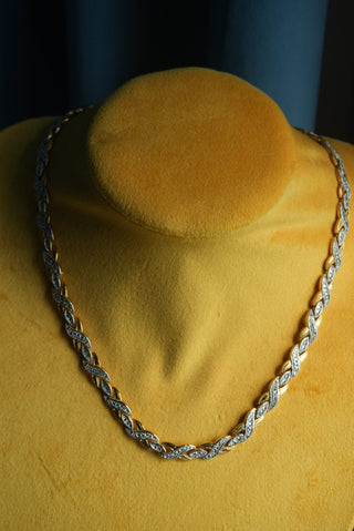 Dual Tone Braid - Mixed Metal Necklace