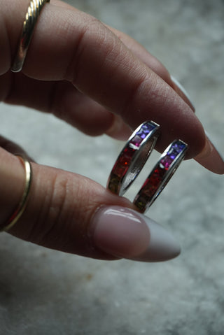Fall Favorite - Sterling Channel Set Hoops