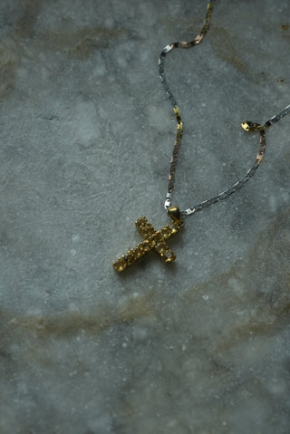 Slice of Heaven - Gold Fill Citrine Cross Necklace