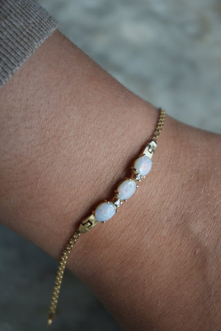 14K OPAL TRIPLET BRACELET