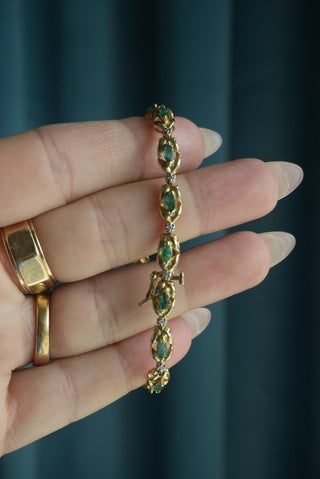 14K EMERALD BRACELET