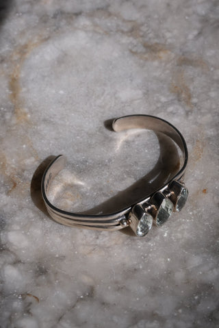 Triple Marquee - Nikki Butler Sterling Marquis Cuff Bracelet