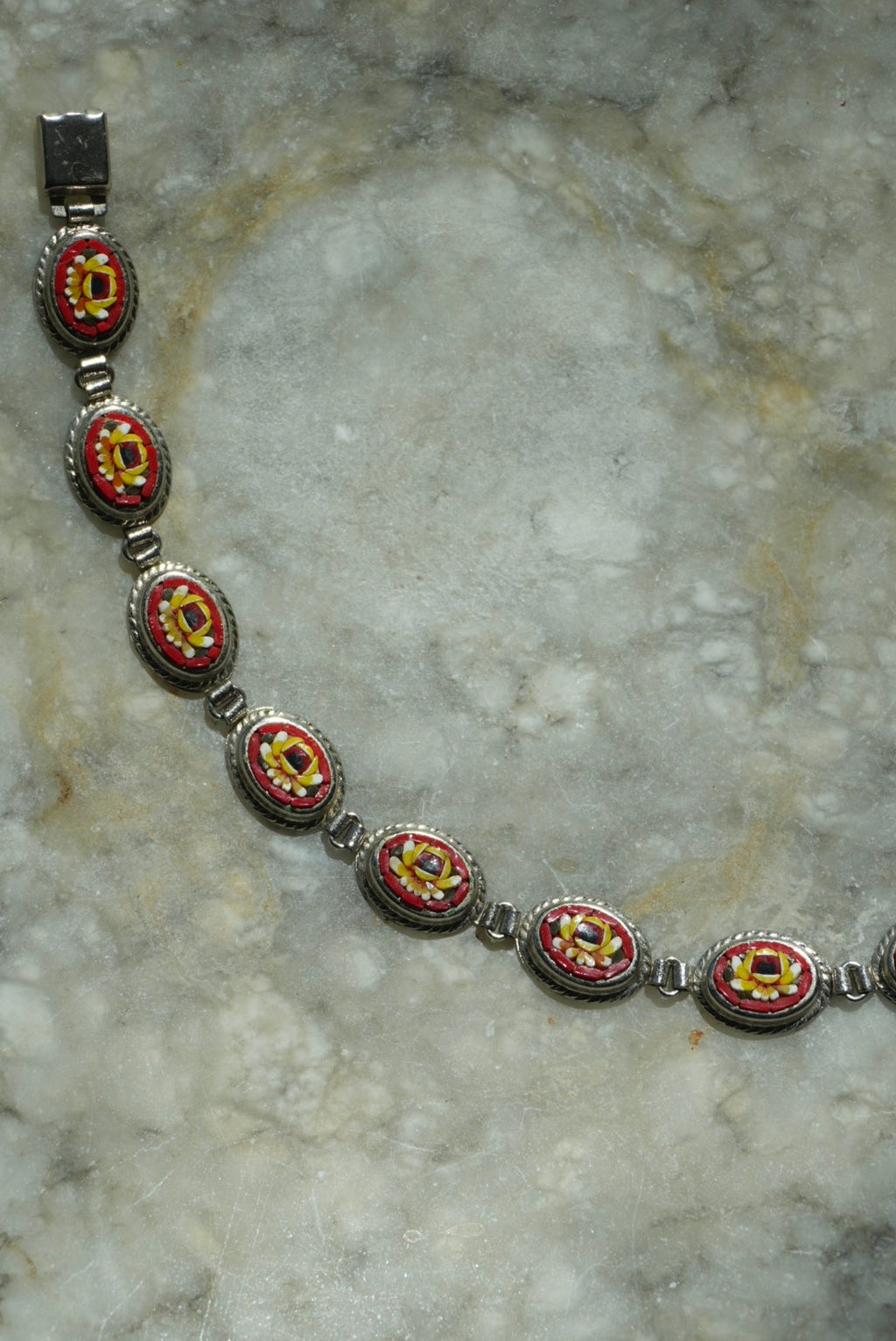 SILVER ITALIAN MOSAIC BRACELET