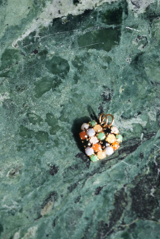 14K JADE PUSH PIN HEART