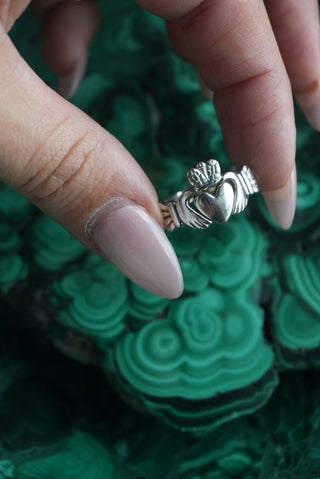 Loving Hands - Sterling Claddagh Ring Size 9.5