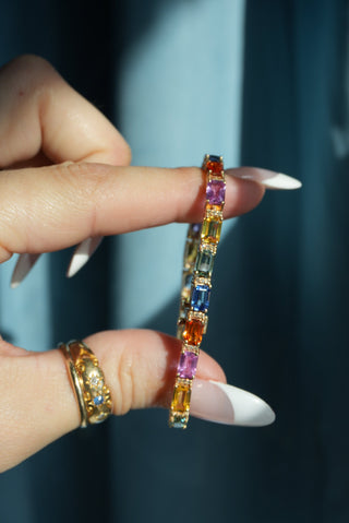 EFFY 14K SAPPHIRE TENNIS BRACELET