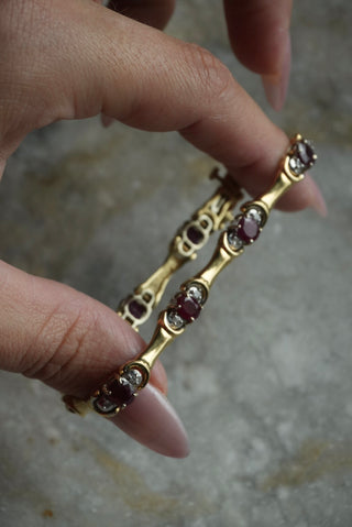 14k Ruby & Diamond Bracelet