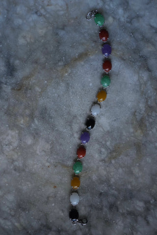 Jade Shades - Sterling Jade Cabochon Bracelet