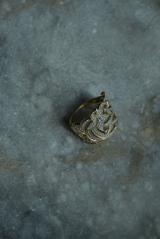 Golden Garden - Vermeil Floral Wide Ring Size 6.75