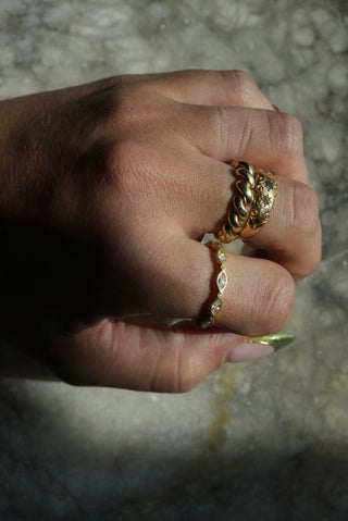Band 2 - Vermeil Stacking Band Size 8