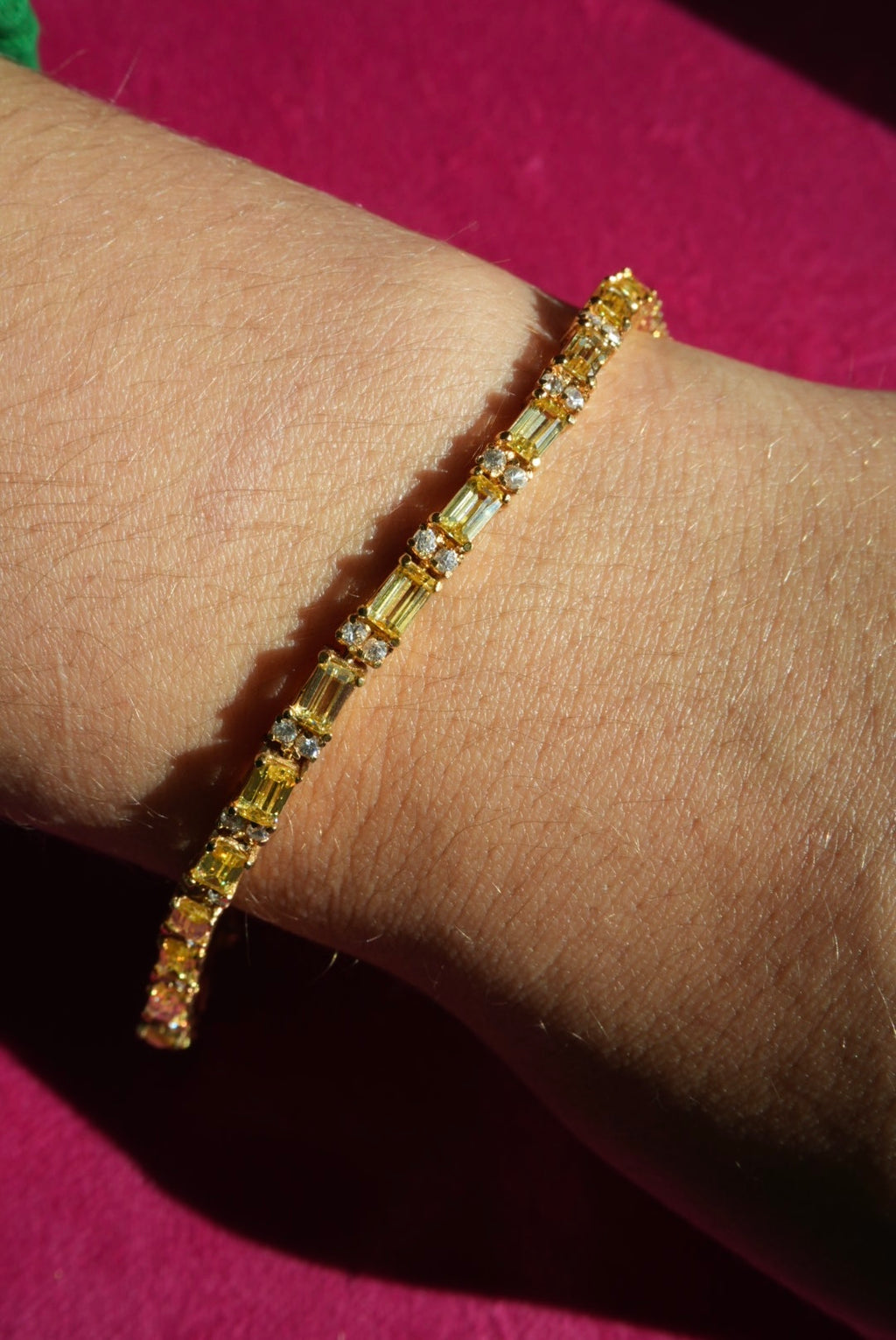 BUTTER YELLOW TENNIS BRACELET