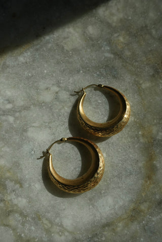 14K GRECIAN HOOPS