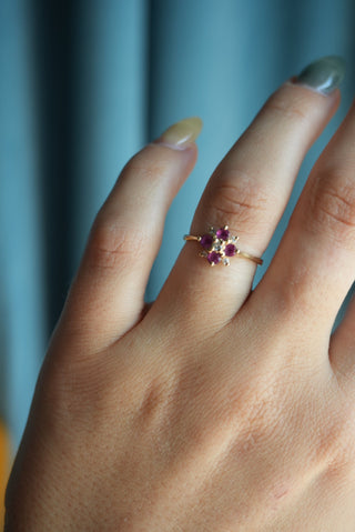 14K RUBY & DIAMOND RING