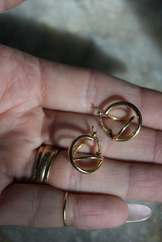 GOLD ORBS EARRINGS 14k