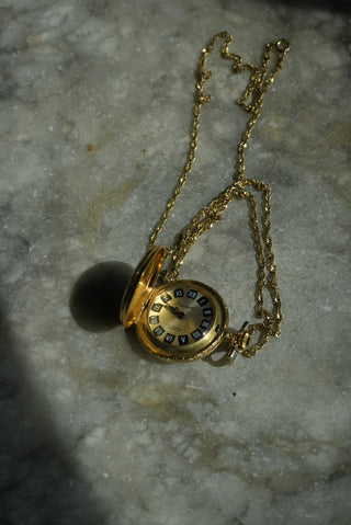 Clock Stops - Vermeil Watch Necklace