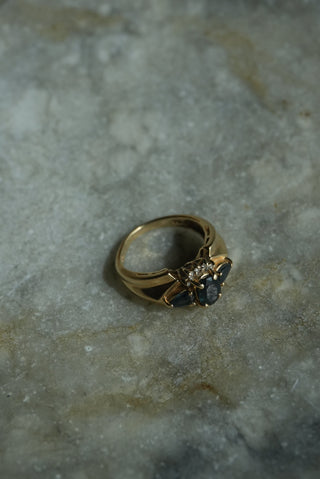14k Sapphire & Diamond Ring