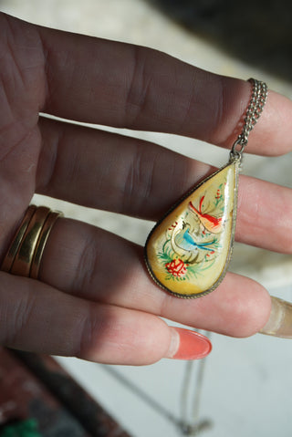 HAND PAINTED PEARL BIRDS