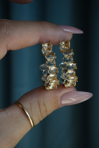 Fresh Squeezed - Vermeil Gemstone Hoops