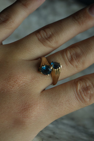 10K BLUE SPINEL RING