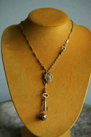 ANTIQUE WATCH CHAIN NECKLACE